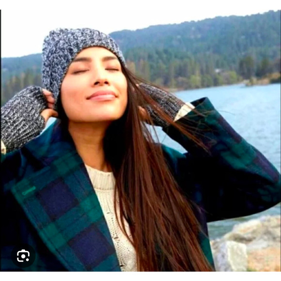 Rebecca Minkoff Poof Knit Hat and Arm Warmers Set - Picture 2 of 5